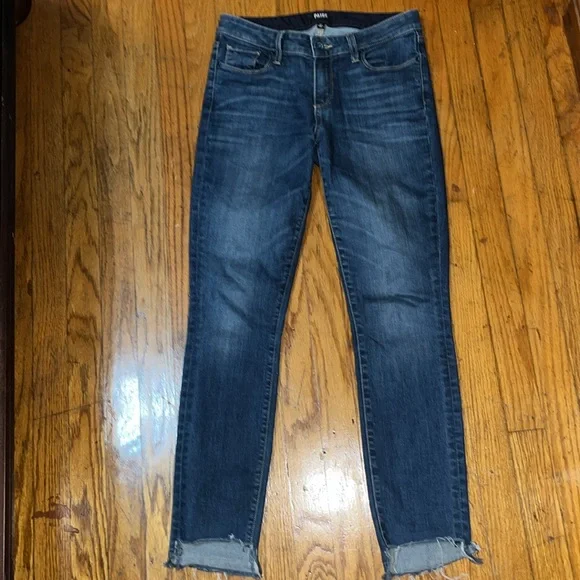 PAIGE Skyline Ankle Peg Blue Denim Jeans Size 27 - Picture 2 of 9